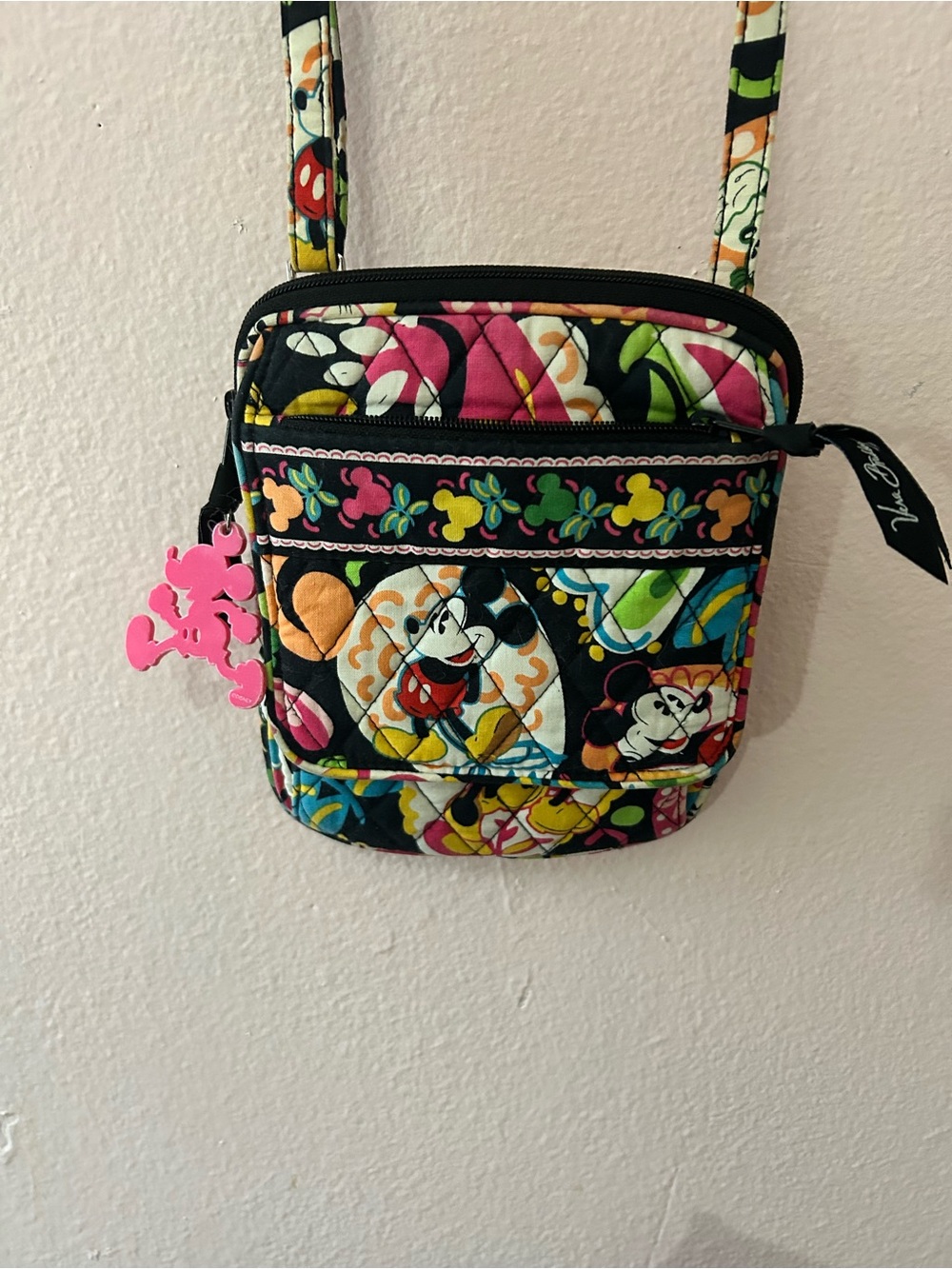 NWOT Vera Bradley Disney Midnight With Mickey Mini Hipster Bag Crossbody Retired